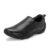 HITZ Men’s Black Leather Casual Slip On Shoes