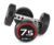 FITRXX Pair of 7.5kg Rubber Coated Round Bouncer Dumbbells for Men & Women | Durable Cast Iron Dumbbell Set for Home & Gym Workout | Full Body Fitness Training | Set of 2 (7.5kg Each)