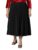 oxolloxo Women Plus Size Elasticated Pleated Flare Skirt