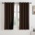 HOMEMONDE 100% True Blackout Curtain Window 5 Feet 1 Piece – Thermal Insulation, Fade Resistant & Black Backing Drapes – (60 Inch, Dark Brown)