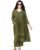 Anarkali Kurta Pant Set for Women Long Flared V-Neck Kurta | Office & Casual Wear | 3/4 Sleeve | Button Front