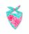CutiePaw Polyester Bandana for Dogs and Cats | Comfortable Bib | Dog Scarf | Adjustable & Comfortable Dog Bandana | Pet Triangle Scarf | Accessory for Dogs Large, Medium & Small, Pink, Green, 1 Count