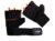 Protoner Gym Gloves with Wrist Support, Unisex, Black and Orange, Fingerless Design