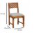 Solid Sheesham Wood Dining Chairs Only | Wooden Set of 4 Dinning Chair for Kitchen & Dining Room | Chairs with Cushion | Rosewood, Rustic Teak Finish