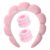 TEMPERIA Makeup Headband Wristband Set for Women & Girls | Hair Band for Facial Time | Head Bands Skincare Hairband for Spa | 3 Pieces Set | Pink