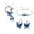 Shining Diva Valentine Gift Girlfriend Wife Italian Designer Platinum Plated Crystal Butterfly Earrings Chain Pendant Necklace Combo Jewellery Set for Women and Girls (Blue) (14603s)