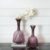 Premium Purple Glass Vase Set of 2 for Home Decor | Modern Decorative Flower Vases for Living Room, Dining Table & Office | Luxury Transparent Glass Centerpiece Vase Set