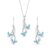 Clara 925 Silver Butterfly Pendant Earring Chain Bracelet Ring for Women | Rakhi for Bhabhi | Jewellery Set | Platinum Plated | Swiss Zirconia | Gift for Girls
