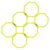 Synco Agility Training Ring Ladder | Sports Soccer Football Speed Training Ladder | Fitness Equipment, Hex Hoops (Yellow, Set of 6 Rings)