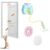 Interactive Cat Hanging Toy with Moving Caterpillar String, Automatic Rechargeable Teaser Toy for Indoor Cats & Kittens, Detachable Smart Pet Play Toy, (Multicolor)