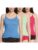 Lux Amore Women’s Cotton Rich Camisole with Adjustable Strap(Pack of 3)(Color May Vary)