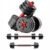 FitBox Sports Intruder Convertible Kit 20kg Button Shapped Weight Plates & Dumbbell Rods for Home Gym Set, Black