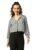 oxolloxo Women Long Sleeve Open Collared Button Down Crop Shirt