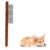 Emily Pets Grooming Comb for Dogs & Cats | Wooden Handle | Flea & Lice Remover | Detangler for Long & Short Hair | Pet Hair Comb for Small & Medium Pets (Small)