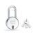 Link Locks| Round 50MM Long Shackle Padlock with 3 Keys | Lock for Main Door, Gate, Shops, Office| Silver Finish |2 Years Warranty