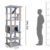 Multilevel Fur Fabric Cat Tree – Ladder | Hanging Ball | Large Condo | Jute Rope Scratching Posts | for Adult Cats & Kittens (Height 75 Inch) (Grey – FURR-93)