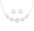 CLARA 925 Sterling Silver 5 Stone Pendant Earring Chain Gift for Women