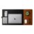 DailyObjects Turf 2.0 Desk Mat | Super Smooth Felt for Home,Office and Gaming | 85 * 45cm | Vegan Leather | Work from Home Solution for Laptop Keyboard and Mouse | Anti Slip Water Resistant | Grey-Tan