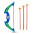 Ratna’s Junior Archery Set with 1 Bow and 3 Arrows Small & Compact Size Indoor & Outdoor Fun Travel Games for Kids