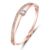 Shining Diva Fashion Stylish 18k Rose Gold Plated Crystal Bangle Bracelet for Women-(9814b)