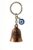 Bronze Biker Guardian Bell with Evil Eye Charm – Biker Luck with Safety Message Keyring – Gift for Husband, Boyfriend, Dad, Brother – Birthday, Rakhi