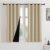 HOMEMONDE Window Curtains 5 Feet 1 Piece – Thermal Insulation 100% True Blackout Curtain, Fade Resistant & Black Backing Drapes – (60 Inch, Solid Beige)
