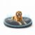Plush Round Pet Bed for Dogs & Cats, Soft Cozy Donut Calming Bed with Raised Rim, Comfortable Sleeping & Resting Bed for Small & Medium Pets (Grey)