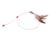 URBANMAC Rod Roped Teaser Toy Bell Dangler with Natural Feather for Pet 1 pc