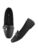 Shoetopia Women’s Elegant Bow Ballet Flats Designer Pattern Slip-On Shoes with Metal Buckle Accent & Comfort Sole