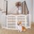 Wooden Freestanding Pet Room Divider for Kids’ Safety | Pet Safety Barrier | Indoor Pet Puppy Safety Fence | Dogs Room Partition for Kids and Dogs (Large Size) (White, 4 Panel)