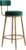 Nutech Decor Iron Velvet Counter Stools Upholstered Barstools With Back, Footrest, And Round Height – Modern Bar Chairs, Ideal Dining Chairs For Kitchen Islands (75 Cm, Green)