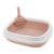 Pets Empire Cat Litter Box Tray with Free Scooper | Toilet Training for Kitten and Puppies | Semi Closed Design and Durable Quality | Litter Tray for All Cat & Kitten Breeds | Pink