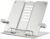 Volo Portable Metal Book Stand Holder – Adjustable, Foldable Design for Desktop Use – Ideal for Cookbooks, Textbooks, Sheet Music, and More – Convenient Book Organizer (Grey)