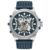 Police Blue Dial Automatic Leather Strap Watch for Men