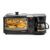 Cadlec MultiChef Pro 3 in 1 Breakfast Maker With Oven Toaster Griller, Coffee Maker, Frying Pan | Adjustable Temperature & Timer, Bake, Grill & Toast- Black