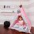 Nyra Decor Portable Teepee Tents with Padded Mat and Cushions Free Kit Bag for 2-14 Year Old Kid Pink Polka