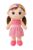 Cute Soft Doll Plush Hugging Doll for Girls – Pink Dress Stuffed Toy with Colorful Headband – Cute Huggable Gift for Kids, 35cm (Pink)
