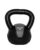 De Jure Fitness PVC Kettlebell 3kg for Men & Women, Strength & Cardio Training, Soft Grip, Crushed Concrete Filled, Full Body Workout Equipment for Home & Gym (Grey Black)