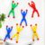 Wall Climbing Sticky Man Action Figures, 5 Pcs Pack Flexible Throwing Toy Set with Red Grip Balls, Random Colour Climber Men Party Return Gifts for Kids Indoor Play