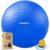 Boldfit Gym Ball for Exercise with Foot Pump for Workout Yoga for Women and Men Swiss Ball for Balance Stability Training, Fitness 55Cm -Blue