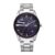 Fastrack Stunners XI with Quartz Analog Dark Purple Dial Silver Stainless Steel Strap Watch for Men – 38215KM02