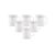 La Opala Diva, Opal Glass Coffee Mug Set Cylinder Regular 6 Pcs, Grace Red, White, Standard – 180 Ml