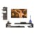 ESTANTERIA Black Stack Engineered Wood TV Entertainment Wall Unit (Standard, Wenge), 20.3 cm, 137.1 cm, 91.9 cm