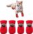Pet Waterproof and Non-Slip Shoes, Reflective Dog Shoes for Small Dogs, Dog Shoes Anti-Slip Paw Protector Boots – All Weather Pet Footwear, 4 Pcs, Size 5 Red