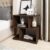 Wooden Bedside Table for Bedroom | Modern Side Table for Living Room | Small Nightstand/End Table with Open Shelf | Compact Wooden Table for Home (Brown, 20×18×8 inch)