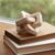 Handcrafted Wooden Interlocked Knot Sculpture | Minimalist Table Décor Accent for Home & Office | Modern Wooden Decorative Object for Living Room & Study Table