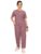 Women’s Round Neck Pajamas set in Polyester And Gym Outfit with Side Pockets and Drawstring Waist