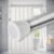 SITTELLA® 85-140Cm Extendable Shower Curtain Tension Rod, Adjustable Tension Without Drilling, Bathroom Curtain, Stainless Steel, White-Silver