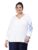 oxolloxo Women Plus Size Embroidered V-Neck Long Sleeve Top