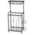 ecofynd Sports Equipment Organizer Rack with Side Racket Holder, Portable Ball Storage Cart for Basketball, Football, Volleyball, & Sports Accessories, Indoor & Outdoor Garage Organizer (SPR002-BLK)